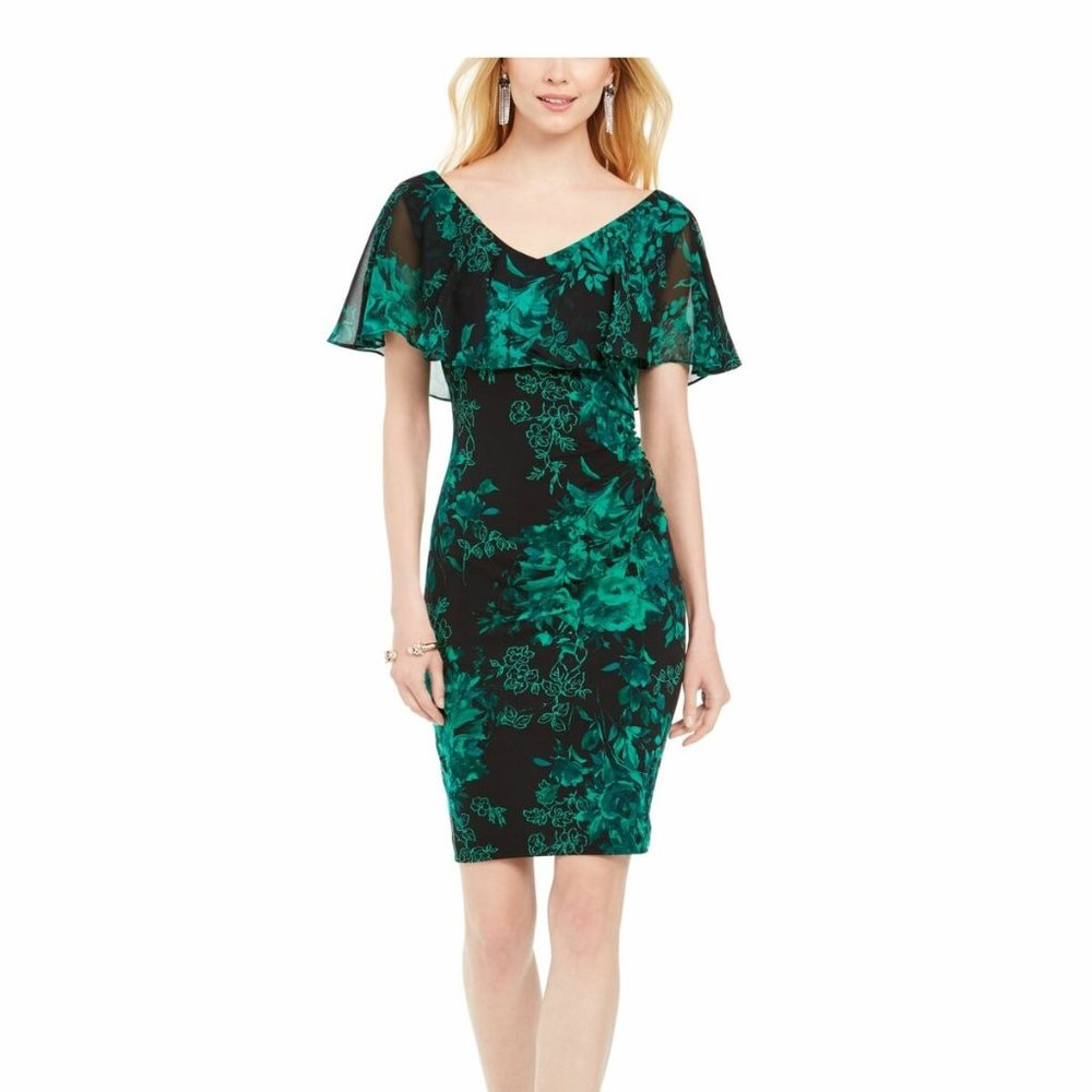 Connected Apparel Women' Short Sleeve Floral Dress